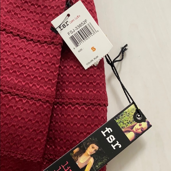 Burgundy Circle Skirt - Picture 5 of 6